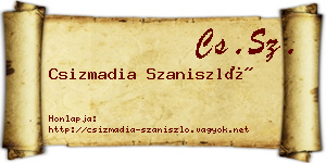 Csizmadia Szaniszló névjegykártya